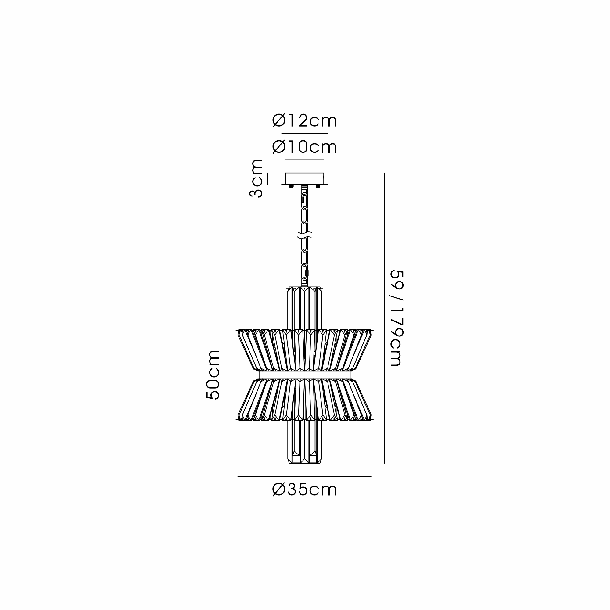 Vienna Crystal Ceiling Lights Diyas Ringed & Square Crystal Fittings